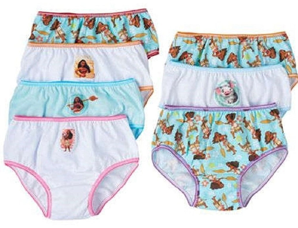 Disney Girls' Moana 7-Pack Panty