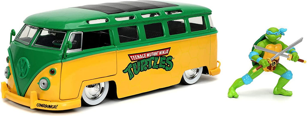 Jada 1:24 Diecast 1962 VW Bus with TMNT Leo