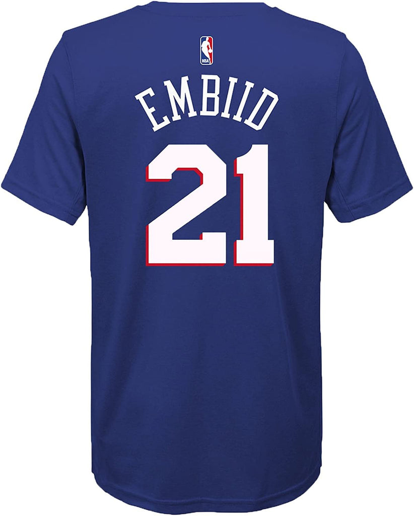 Outerstuff Joel Embiid Philadelphia 76ers Blue Youth Name & Number T-Shirt X-Large 18/20