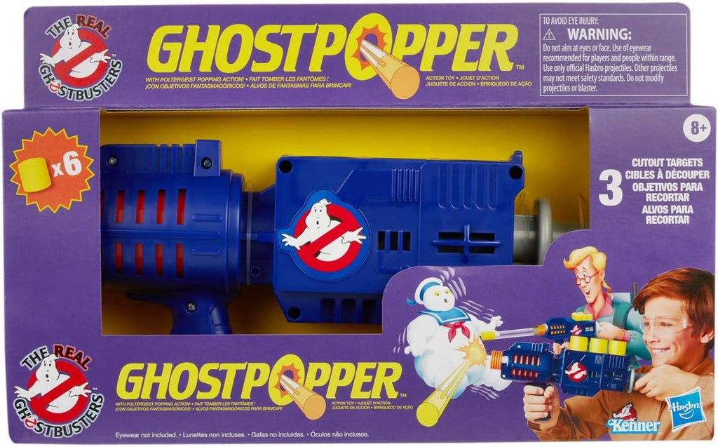 Ghostbusters Kenner Classics Ghostpopper Retro Blaster Action Toy with 6 Foam Pops Projectiles