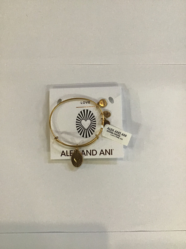 Alex and Ani Love V Bangle Rafaelian Gold One Size