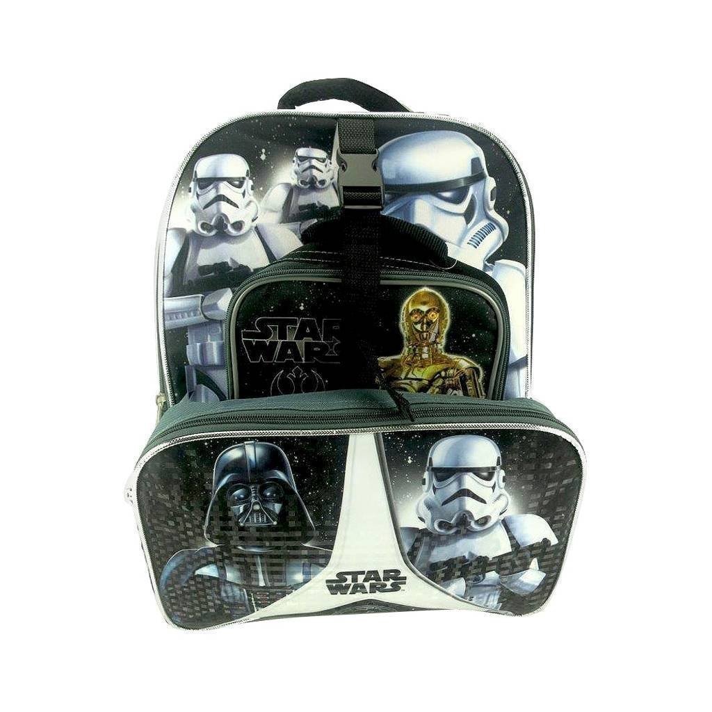 Disney Boys' R2d2 and C3po Backpack Detachable Lunch