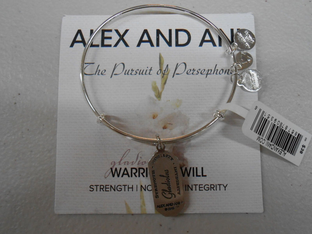 Alex and Ani Warrior's Will Gladiolus Expandable Wire Bangle Bracelet