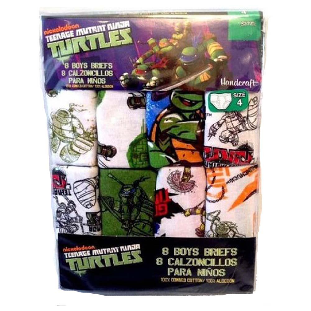 Teenage Mutant Ninja Turtle Underwear Boys Briefs 8 Pairs By Nickelodeon Size 8