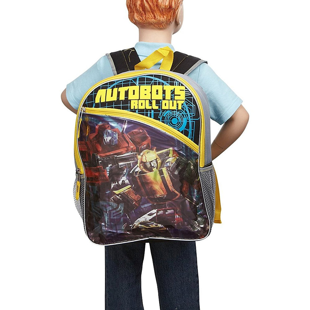 FAB Starpoint Big Boys' Transformers Bumble Bee Big Face 16 Inch Backpack