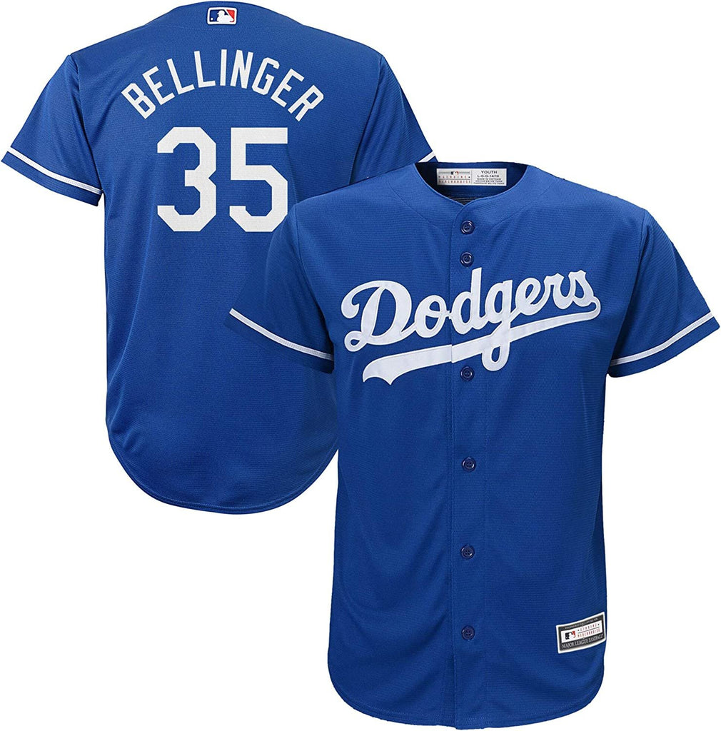 Outerstuff MLB Youth Performance Team Color Player Name and Number Jersey T-Shirt (X-Large 18/20, Cody Bellinger)