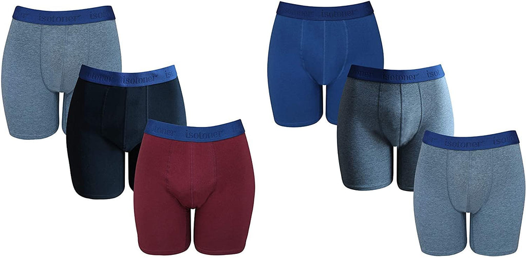 Mens Flyless Boxer Briefs Trunks Shorts Underwear 95% Cotton Pack