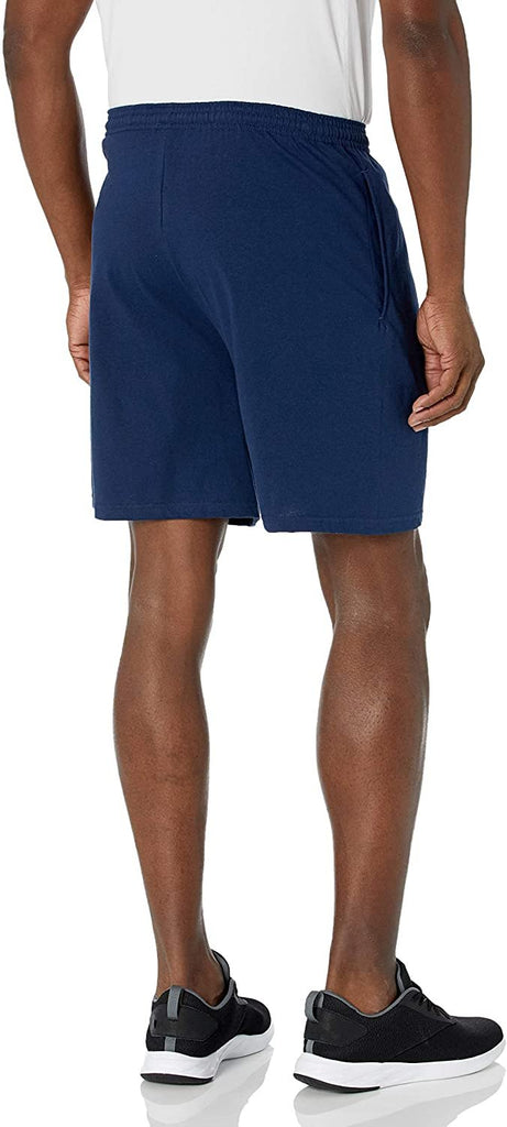 Hanes Men's Jersey Short with Pockets, Navy, X-Large