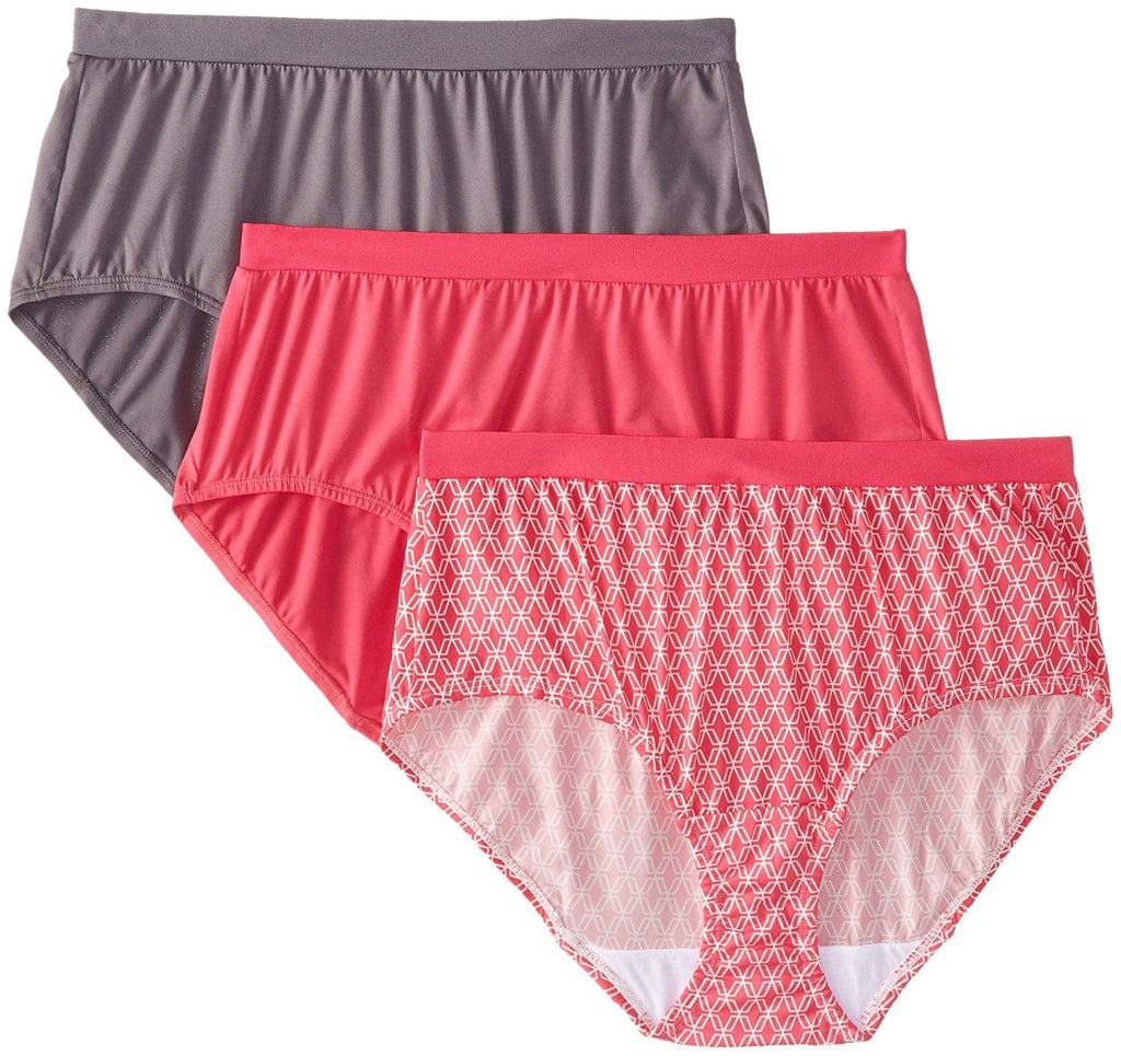 Fruit of the Loom Women's Plus-Size 3 Pack FFM Flexible Waist Brief