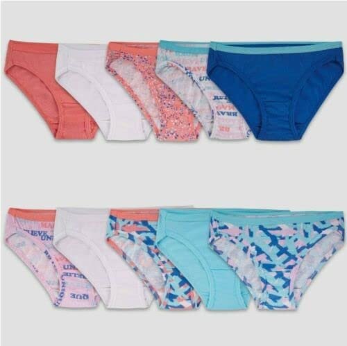 Fruit of the Loom Girls' Cotton Bikini Underwear Multipacks