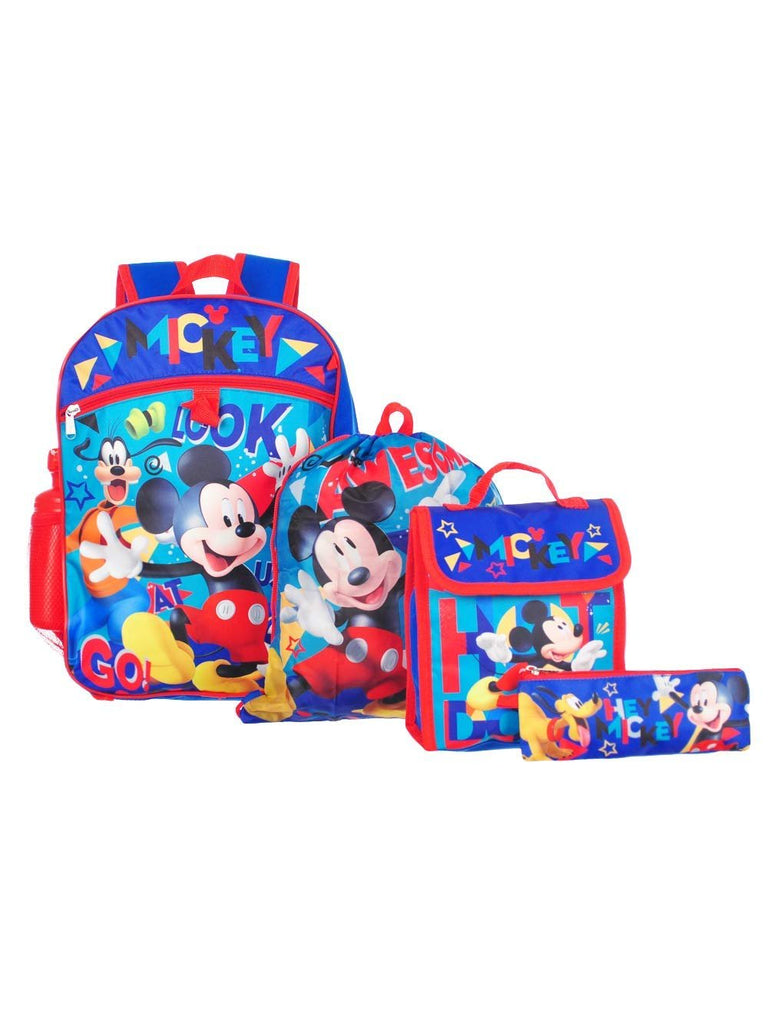 Mickey Mouse Boy 16" Backpack And Back to School Essentials 5 Piece Set