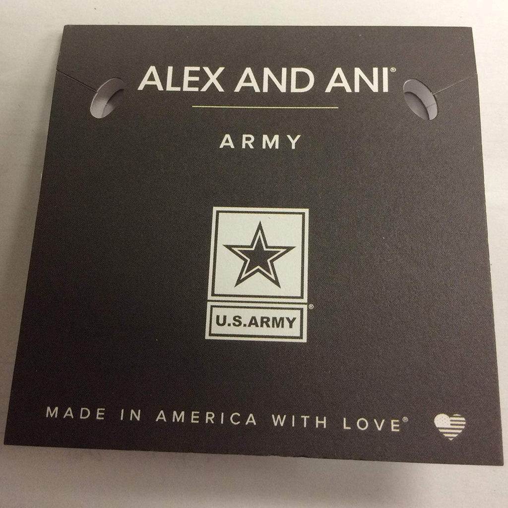 Alex and Ani Army Bangle Bracelet Two-Tone One Size