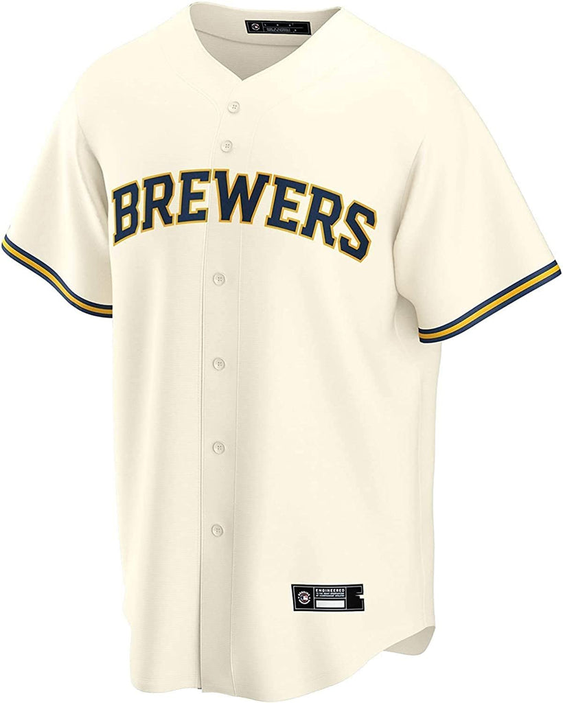 Outerstuff Youth 8-20 Christian Yelich Milwaukee Brewers #22 Cream Home Player Jersey