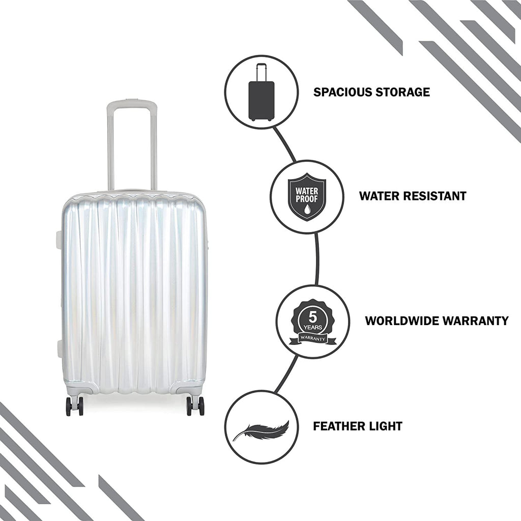 Heys America Astro Iridescent Spinner Luggage (Silver, 26")