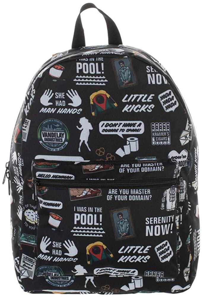 Seinfeld Sitcom Quotes Sublimated Print Backpack