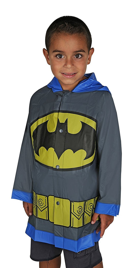 DC Comics Little Boys' Batman Waterproof Outwear Hooded Rain Slicker - Toddler