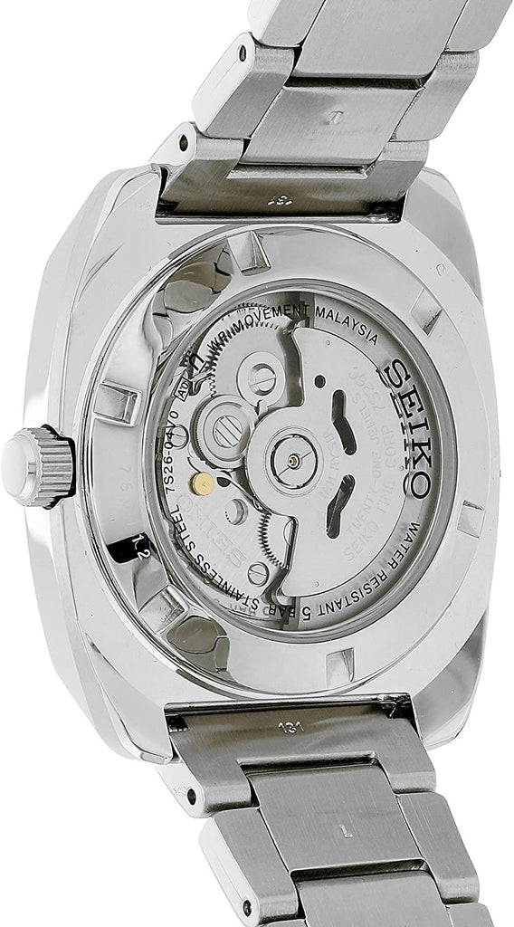 Seiko Men's RECRAFT Series Stainless Steel Automatic-self-Wind Watch with Stainless-Steel Strap, Silver, 21 (Model: SNKP23)