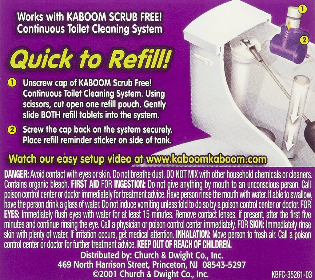 Kaboom with OxiClean Scrub Free! Refill - 2 ct - 2 pk