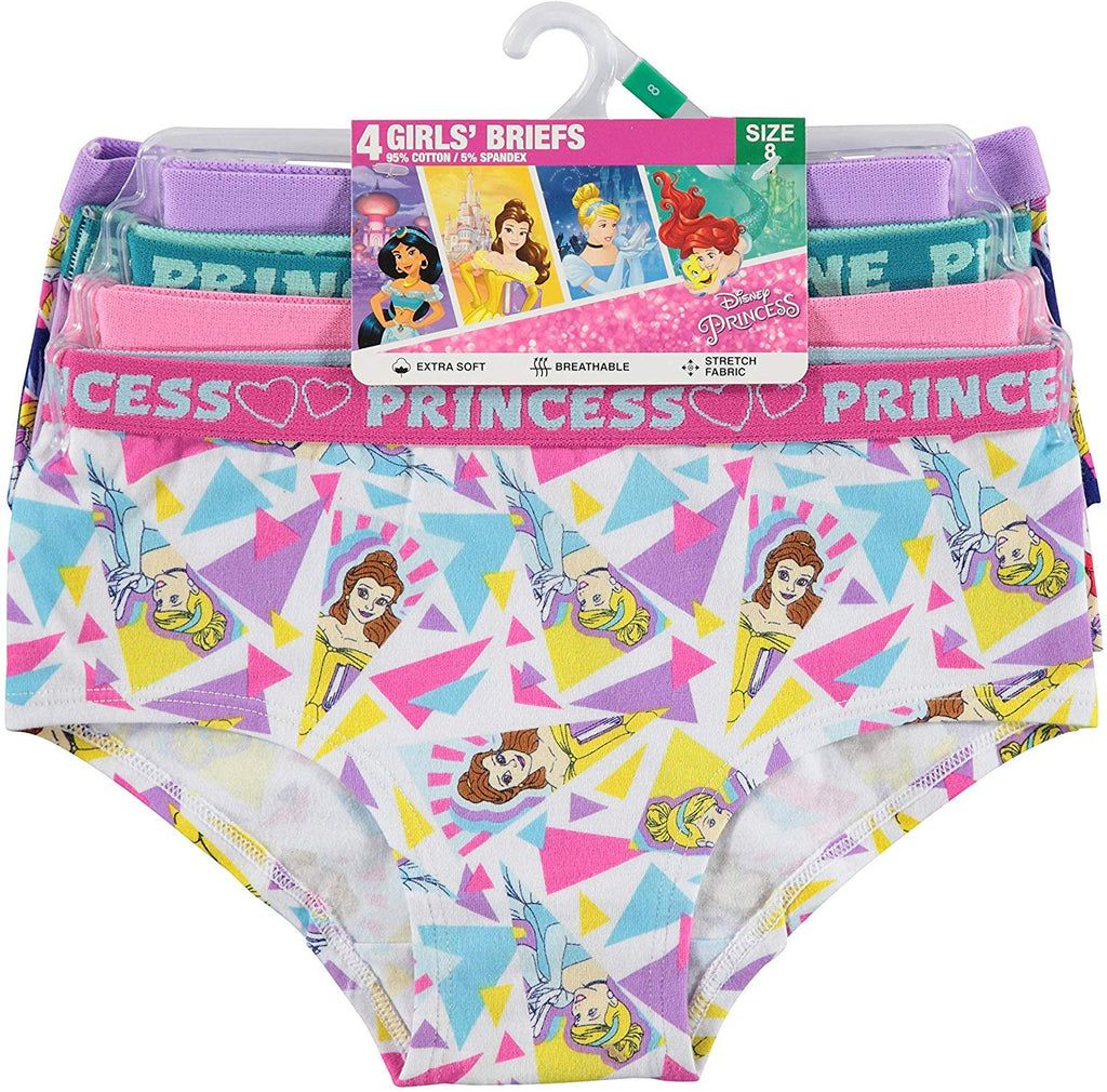 Disney Girls' Big Princess 4pk Supersoft Reactive Print Panties