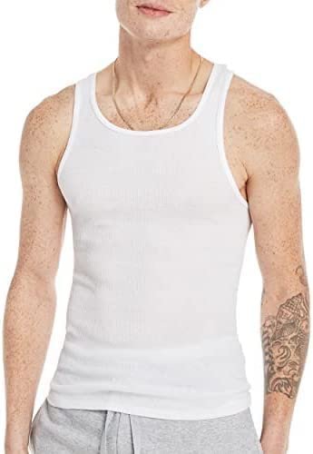 Hanes Men's Tanks A-Shirts 6-Pack Cotton Tagless Soft Breathable Cool Comfort Slightly Imperfect