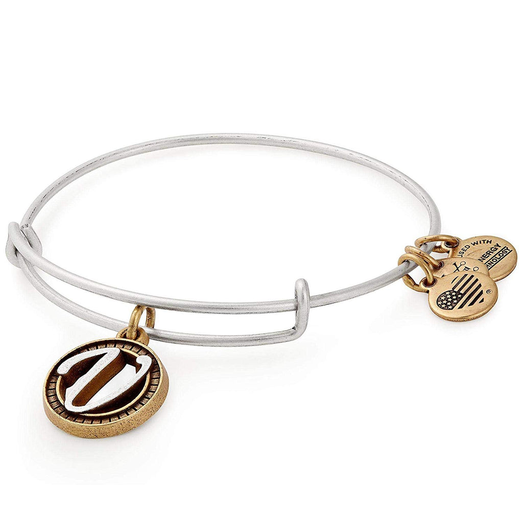 Alex and Ani Womens Initial V Charm Bangle