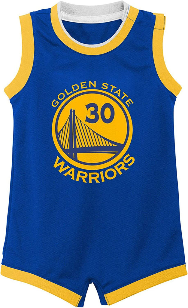 OuterStuff Stephen Curry Golden State Warriors #30 Infants Blue Icon Edition Romper Bodysuit Jersey