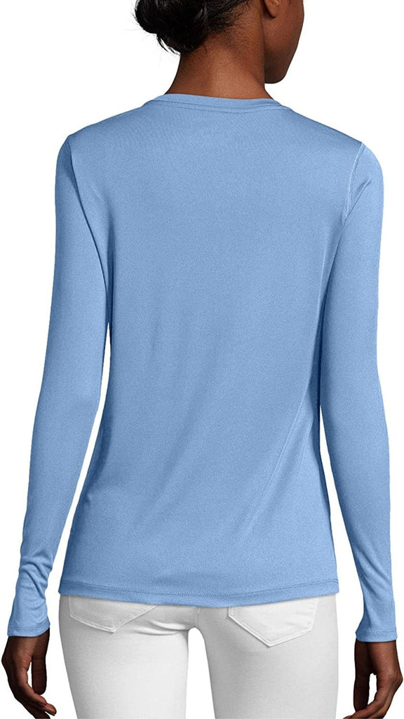 Hanes Women's Sport Cool Dri Long Sleeve Crewneck T-Shirt, Moisture-Wicking Performance Tee