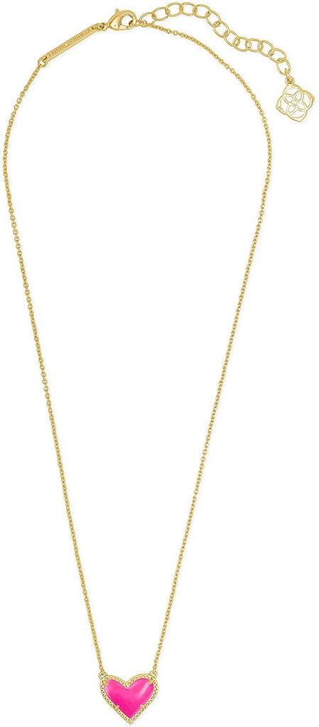 Kendra Scott Ari Heart Adjustable Length Pendant Necklace for Women, Fashion Jewelry