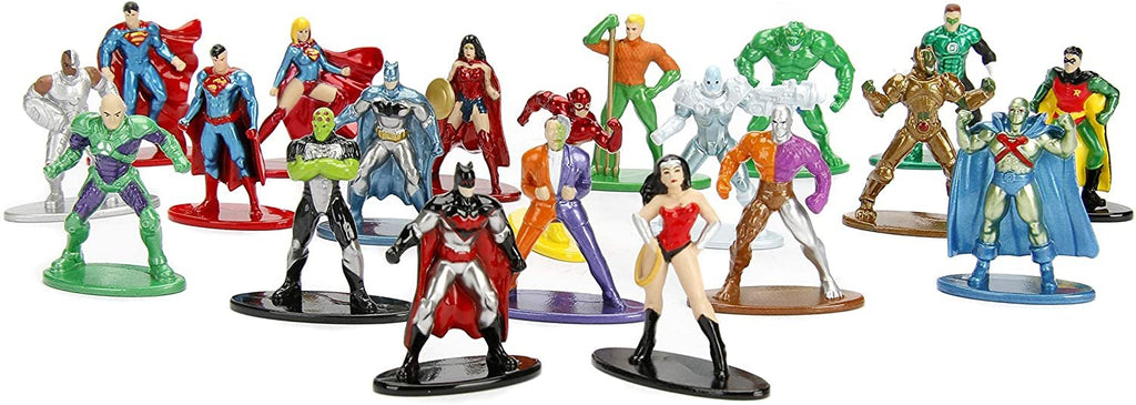 Jada Toys DC Comics 1.65" Die-cast Metal Collectible Figures 20-Pack Wave 1, Toys for Kids and Adults, Multi-Color (84409)