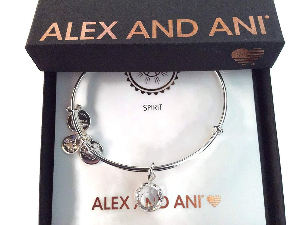 Alex and Ani April Color Code Shiny Silver NWTBC