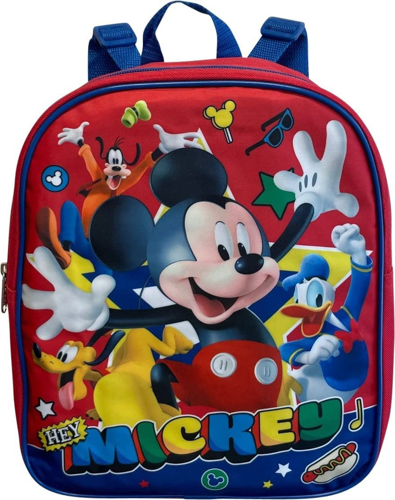 Mickey Mouse Toddle Boy 12 Inch Mini Backpack (Red-Blue)