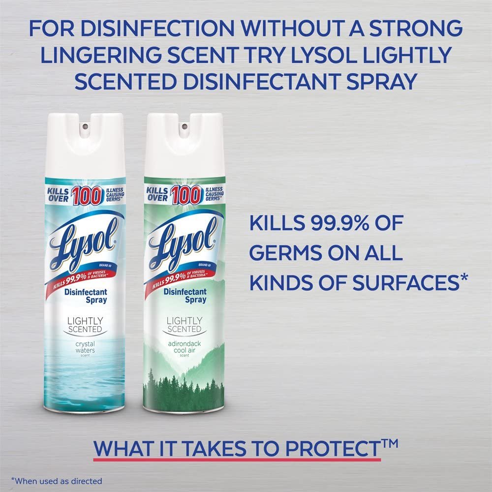 Lysol Disinfectant Spray, Crisp Linen, 19 Ounce (Pack of 8)