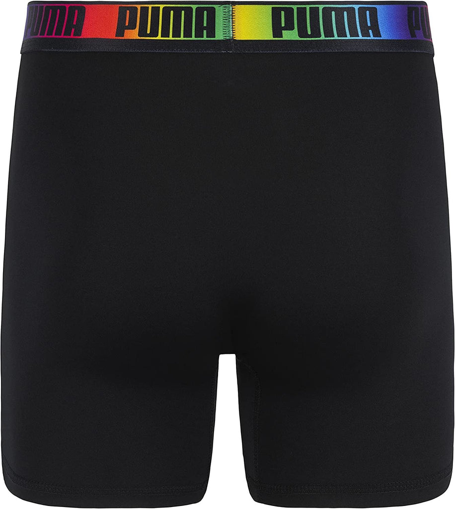 PUMA Men's Pride Boxer Brief, Rainbow, X-Large