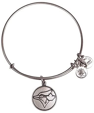 Alex and Ani Toronto Blue Jays Cap Logo Charm Bangle Rafaelian Silver, AS12TBJ01RS