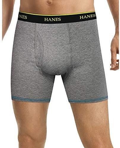 Hanes Men's 5-Pack Sports-Inspired Cool Dri Boxer Brief