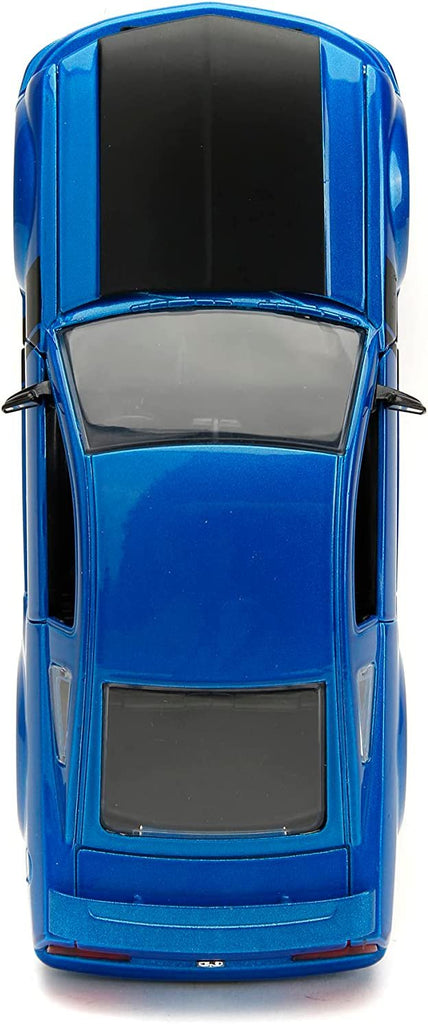 2006 GT Blue Metallic with Matt Black Hood and Stripes Bigtime Muscle Series 1/24 Diecast Model Car by Jada 34195