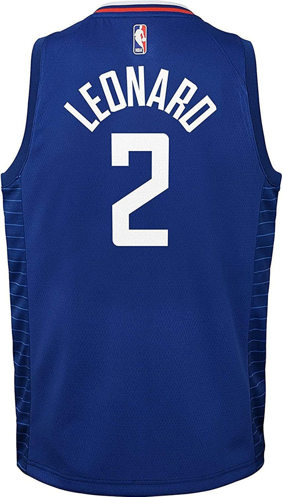 Nike Kawhi Leonard Los Angeles Clippers NBA Boys Youth 8-20 Blue Icon Edition Swingman Jersey (Youth Large 14-16)