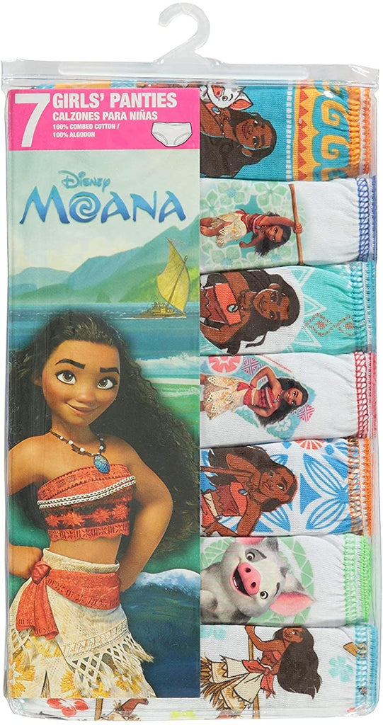 Disney Girls' Moana 7-Pack Panty