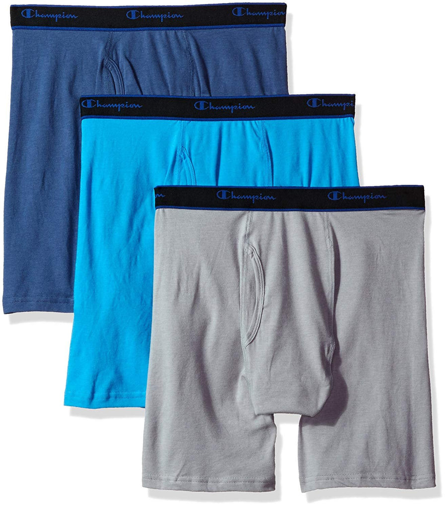 Champion Men's Cotton Performance Long Boxer Brief