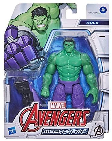 Avengers Hasbro Marvel Mech Strike 6-inch Scale Action Figure Toy Hulk with Compatible Mech Battle Accessory, for Kids Ages 4 and Up