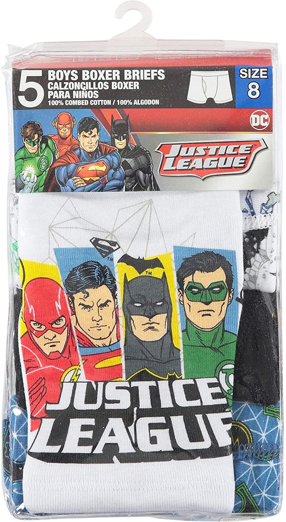 Justice League Boys 5 Pack Boxer Briefs