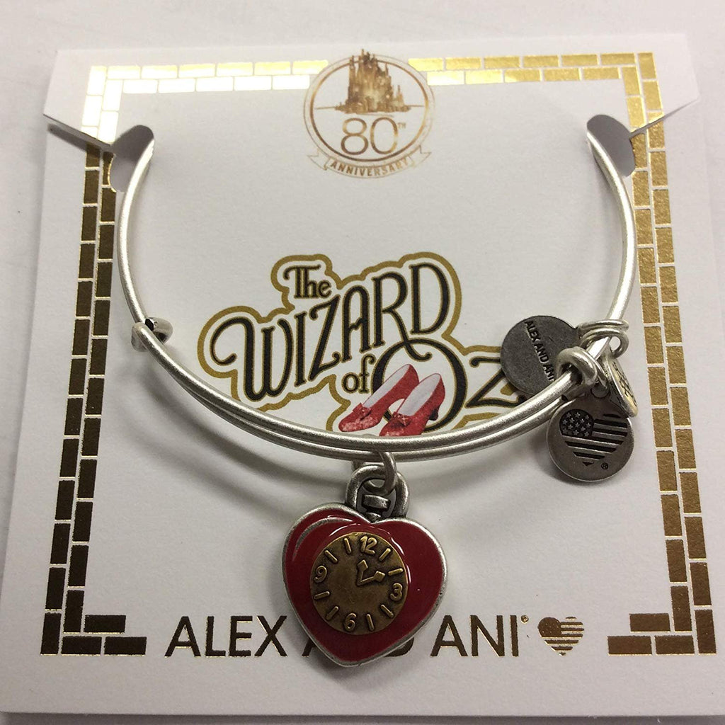 Alex and Ani Wizard of Oz, Heart Bangle Bracelet, Two-Tone Rafaelian Silver One Size