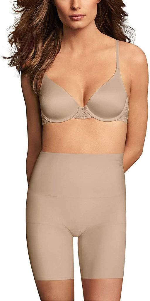 FLEXEES by Maidenform Firm Control Seamless Thighslimmer 83046 (Medium, Paris Nude)