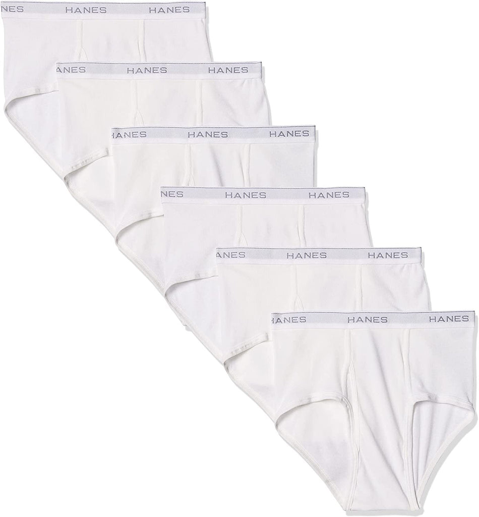 Hanes Men's Tagless Cotton Brief (Pack of 6) (XX-Large, White)