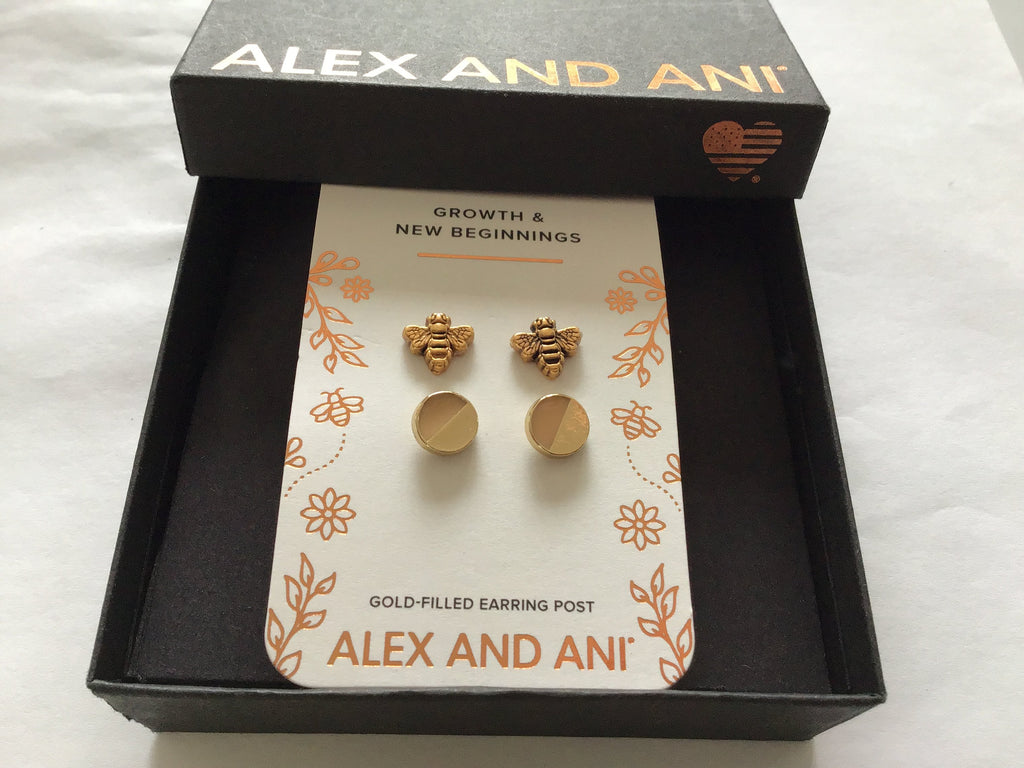 Alex and Ani Color Infusion Studs Earrings, Set of 2