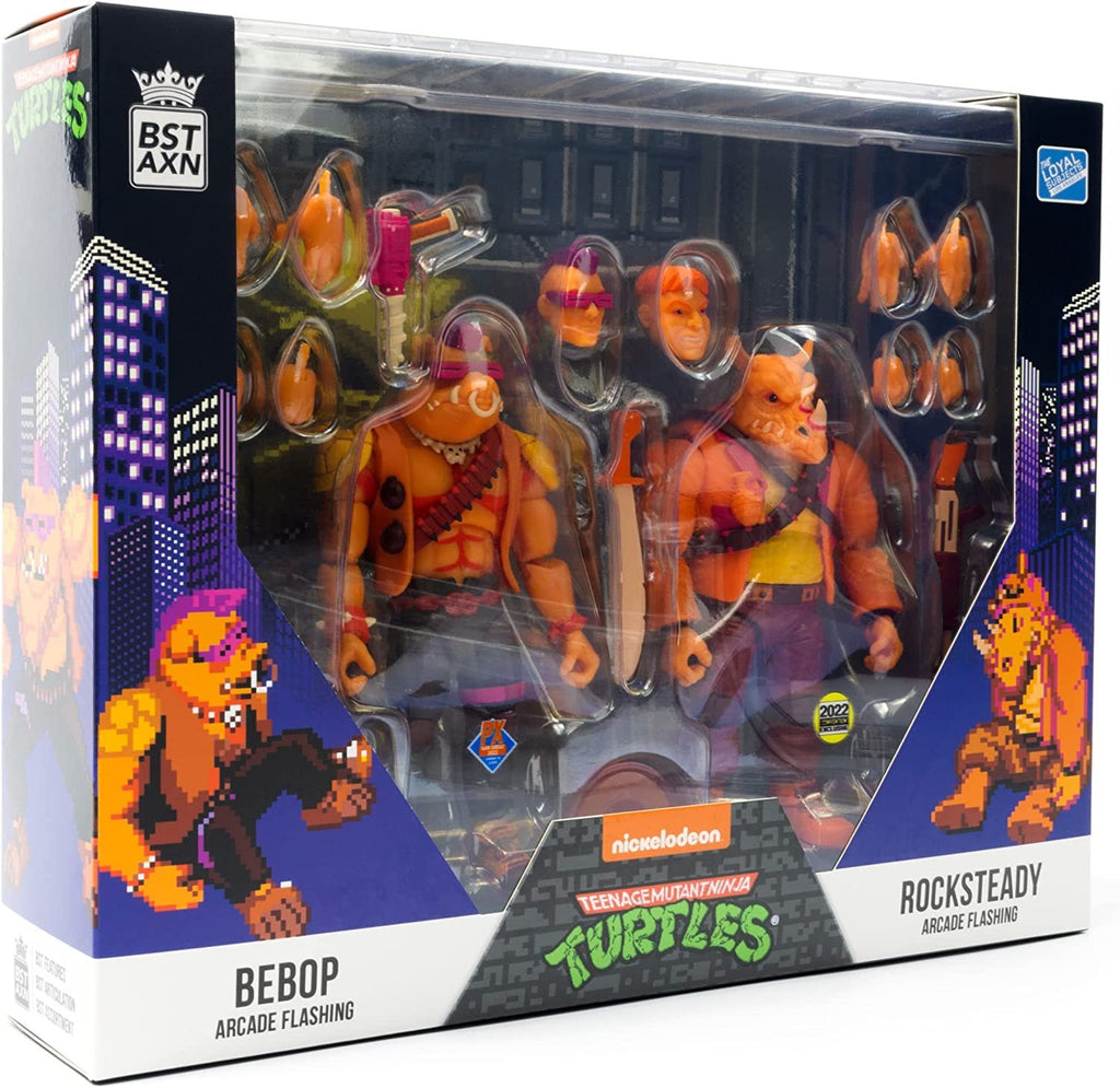 TMNT BST AXN Bebop & Rocksteady Arcade Flashing 2-Pack