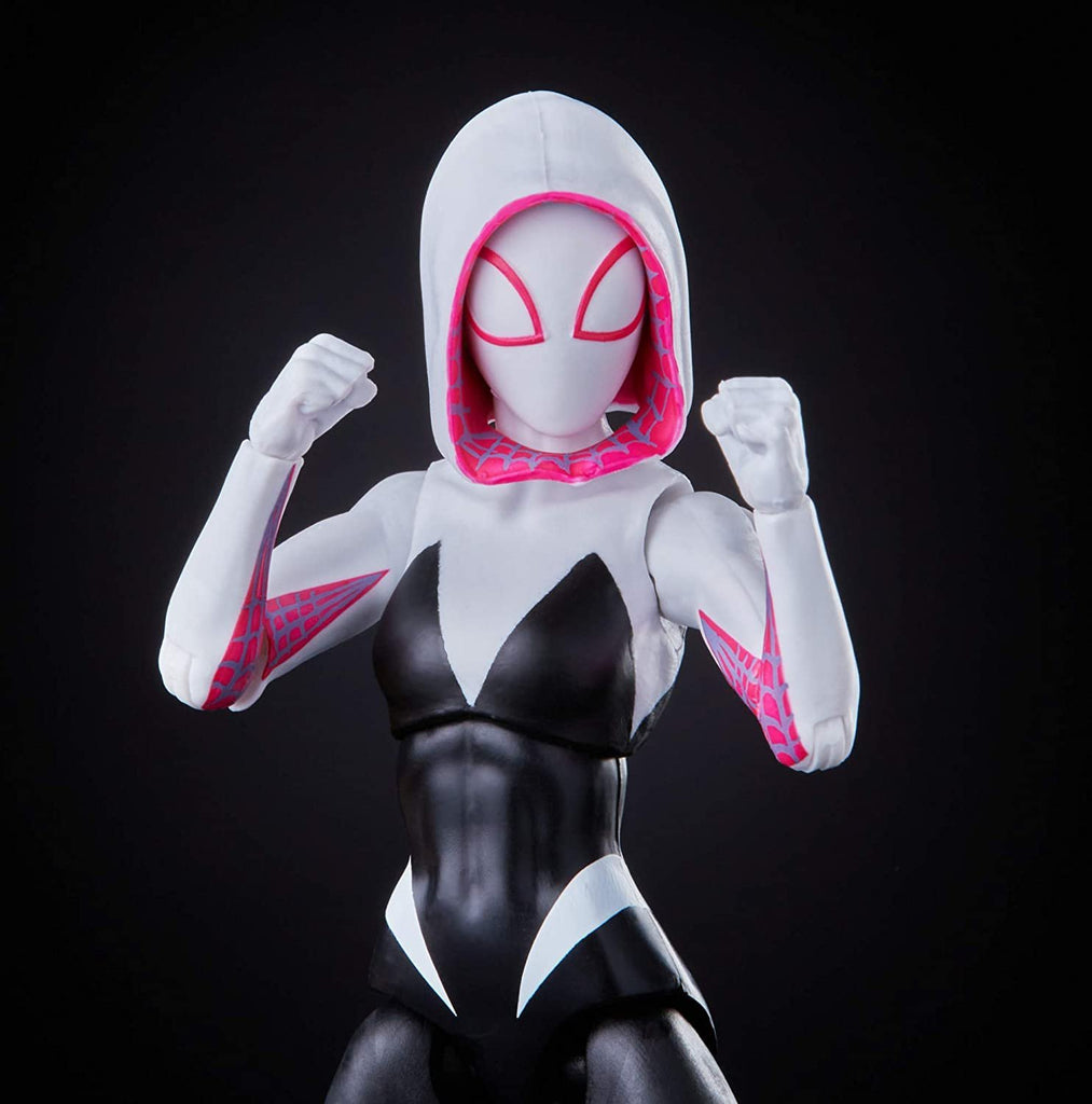 Spider-Man Hasbro Marvel Legends Series Into The Spider-Verse Gwen Stacy 6-inch Collectible Action Figure Toy, with Spider-Ham Mini-Figure