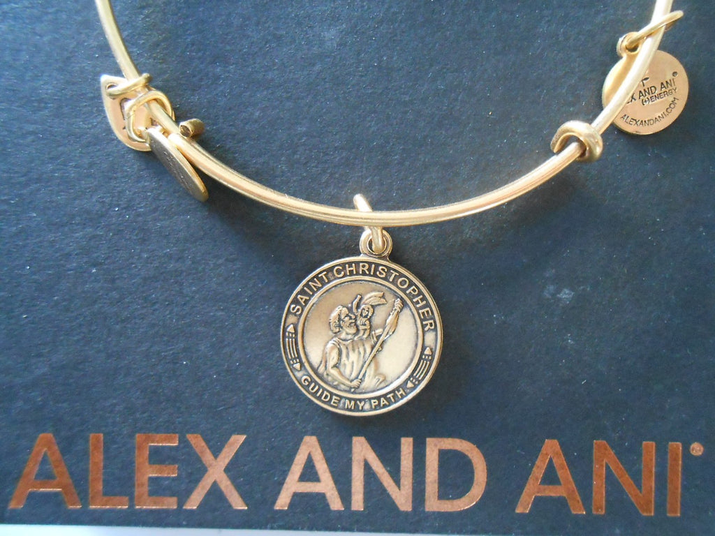 Alex and Ani Bangle Bar St. Christopher Expandable Bracelet