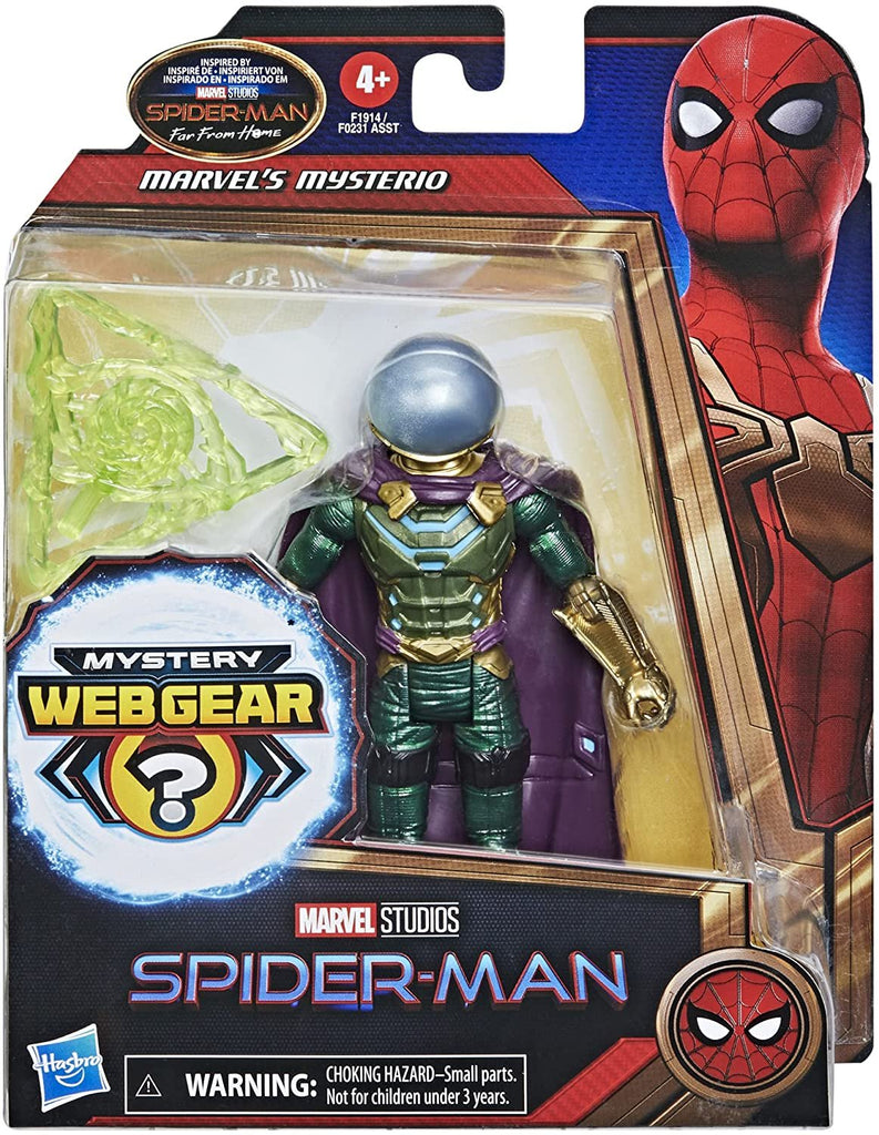 Spider-Man Marvel 6-Inch Mystery Web Gear Marvel's Mysterio Action Figure, Includes Mystery Web Gear Armor Accessory and Character Accessory, Ages 4 and Up