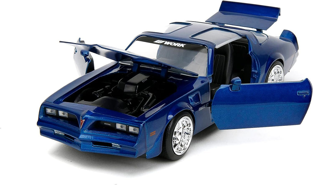 Big Time Muscle 1:24 1977 Pontiac Firebird Die-Cast Car, Toys for Kids and Adults(Metallic Blue)